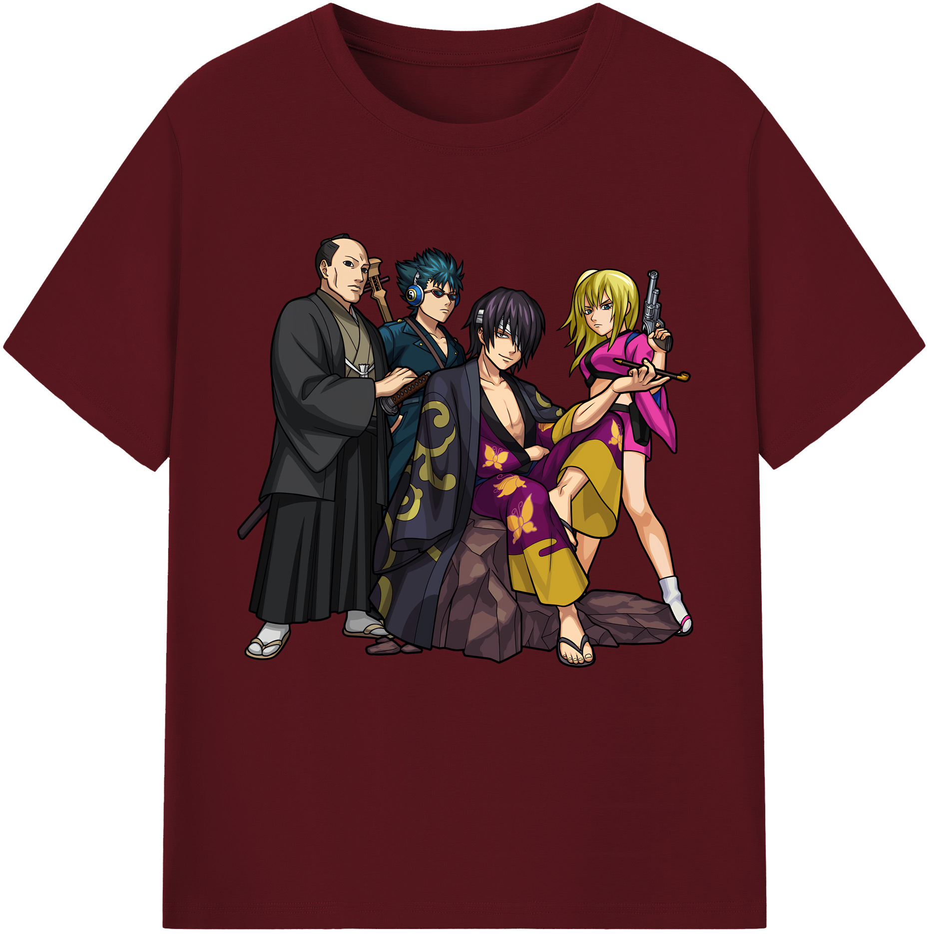 （画像用） ぎんたま 坂田銀時（さかたぎんとき） 神楽 志村新八（しむら しんぱち） GINTAMA Sakata Gintoki Kagura Shimura Shinpachi 綿100％半袖Tシャツ（フロントプリント）
